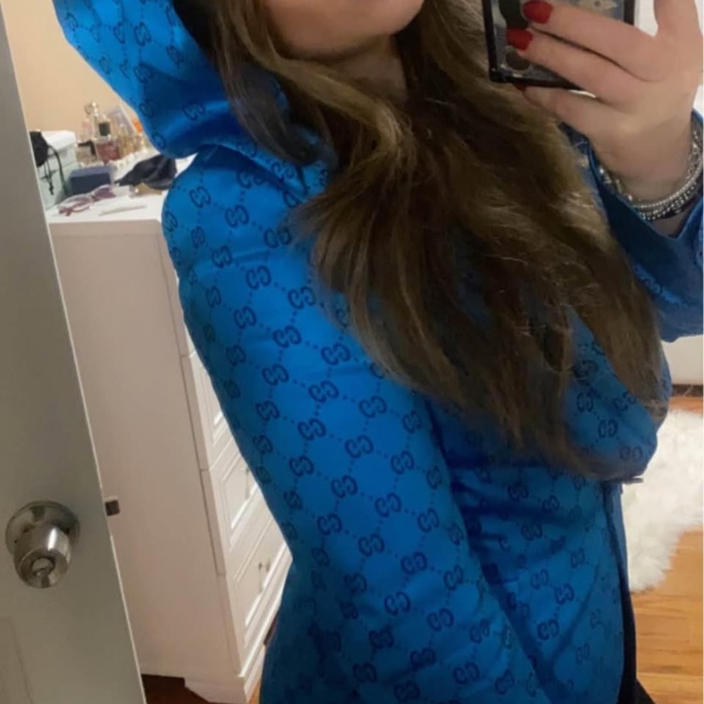Luxury blue suit with pant blazer with hoodie